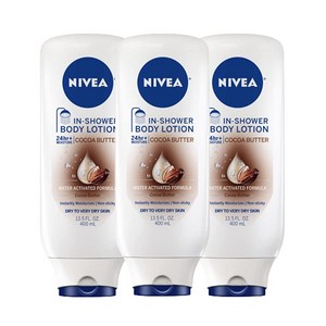 NIVEA 인샤워 바디로션 코코아 버터 400mL 3개입 극/건성 피부용, 3개