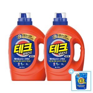 테크 베구 실내건조 액체세제 3L 용기 x 2 + 1L 리필, 3개