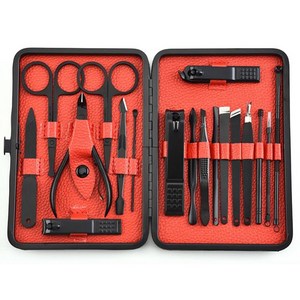 정담 네일케어 손톱 발톱깎이세트 18종, 1개, 블랙