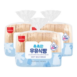 [오티삼립]촉촉한 우유 식빵 330g 3봉, 990g, 1세트