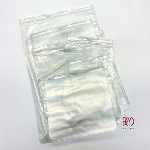 슬라이드 지퍼백 pvc 다용도 비닐팩 보관팩 자크백 주얼리팩 b1112, 2.(9x13), 1개, 1개입