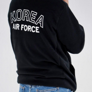 [100% 국내 제작] 군지 공군후리스 로카프 ROKAF 플리스 블랙/카키 군인 태극기 자수 점퍼 남자구스패딩