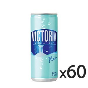 [웅진식품] 빅토리아 탄산수 250ml x 30캔 x 2박스 플레인, 60개