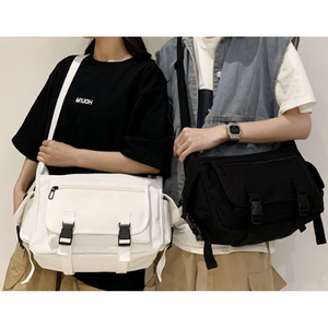 라움상점 코튼 크로스 캔버스 메신저백 대학생가방 학생가방 데일리가방 크로스백 캔버스백