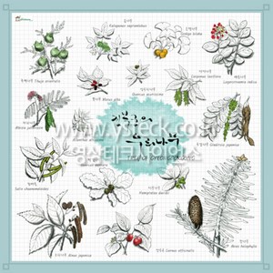 (ART)경복궁의 우리나무 손수건 (디지털프린팅)