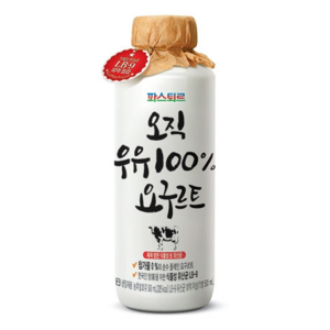 파스퇴르 오직 우유100% 요구르트, 4개, 500ml