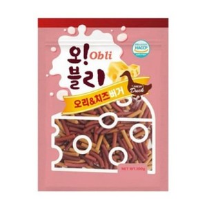 오블리 양고기/연어/오리 버거 100g 강아지간식, 오리, 1개