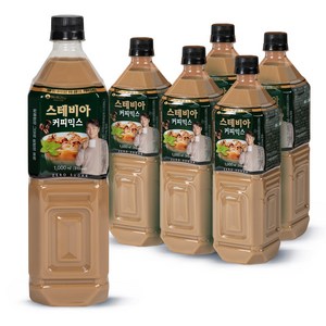 맥널티커피 대용량 제로슈가 스테비아 믹스커피, 1L, 6개