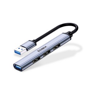 베이식스 4포트 USB 3.0 2.0 허브 무전원 멀티포트 BU4A