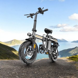 DSBYON 안정감 있는 전기 자전거 접이식 전동 배달 고출력 출퇴근, 블랙, 하이텐강