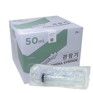 한국백신 일회용관장기(D/Enema Syringe) 50cc 판매단위:박스(25개), 1개