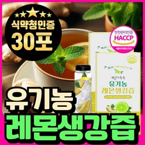 레몬생강즙 스틱 보틀세트 레몬생강 청 착즙 엑기스 국내산 생강 차 즙 에너데이, 1세트, 300ml