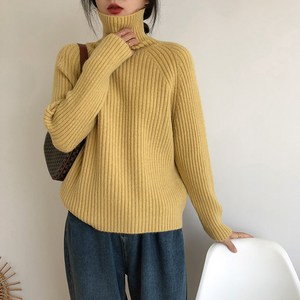 클레이스 편안한 루즈핏 올리비아 골지 터틀넥 목폴라니트 스웨터
