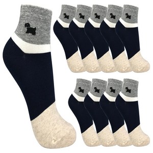 수한양말 여자 패션 단목 양말 강아지 10켤레