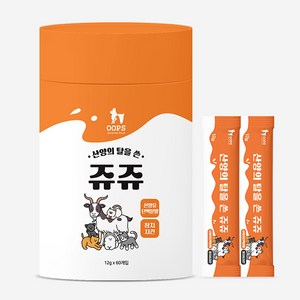 웁스 산양의 탈을 쓴 쥬쥬 (짜먹는 고양이 간식), 12g, 60개, 참치+치킨