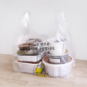 [세종그린팩] 배달봉투 배달 포장봉투, 쉐프 특대(60호) 200매, 1개