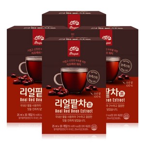 [테루파] 리얼팥차 30T 국산팥 100% 액상차 카페인없는 커피대용차 임산부, 750ml, 30개입, 4개