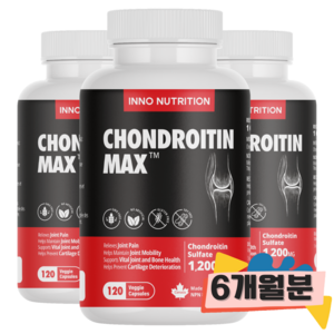 이노뉴트리션 소연골 콘드로이친 1200mg 3병 저분자 황산염 프로테오글리칸 뮤코다당 단백 관절 영양제, 3개
