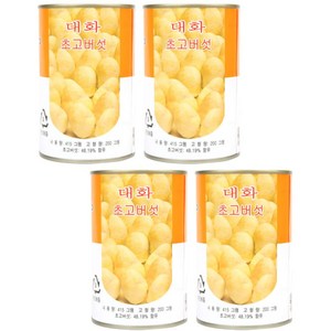 초고버섯 캔 단풍 425g * 4개 통조림 절임 식당 업소, 1세트