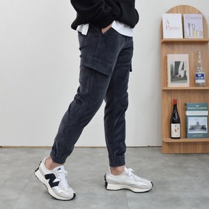 뉴에스지 코듀로이 페이크 카고 스판 조거 팬츠