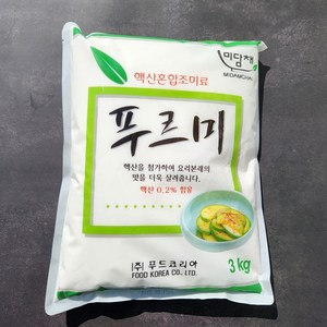 미담채 푸르미3kg 요리비법 업소용대용량 핵산분말조미료 식재료, 1개, 3kg