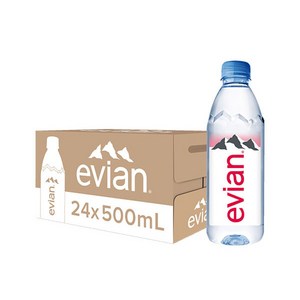 에비앙 알프스산맥 천연광천수 물 500ml x 24팩 코스트코, 24개