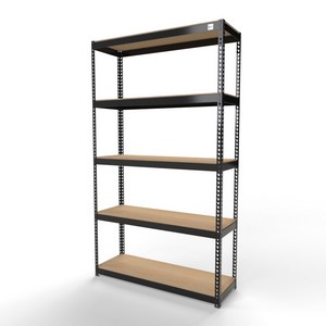 울트라랙 가로120x깊이40x높이210cm 5단 무볼트앵글 조립식앵글 선반 베란다선반 철제선반 가구, 흑색