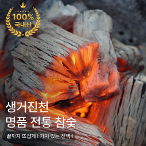 [진천참숯] 오래가는 국내산 백탄 숯 캠핑 바베큐 국산 숫 추천 야외용 펜션 고기집 구이용 업소용 1박스, 1개, 3kg