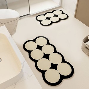 차쿠 빨아쓰는 북유럽 발매트 규조토 모던 발매트 2종세트 동그라미, 규조토 발매트 2종세트