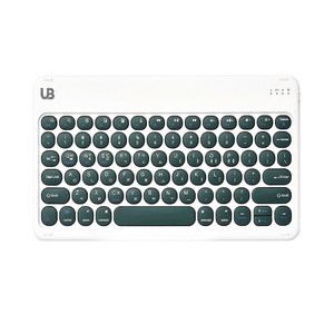 UB 동글 슬림 블루투스 키보드 BK2, 그린, 스몰