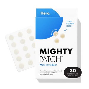 HERO COSMETICS Mighty Patch™ Mini Invisible+ – Extra Small Daytime Hydrocolloid Acne Pimple for Cov, 1개