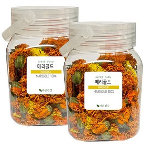 JEJU 제주 [무농약] 마리골드 꽃차 메리골드 꽃송이 MARIGOLD 100%, 40g, 1개입, 2개