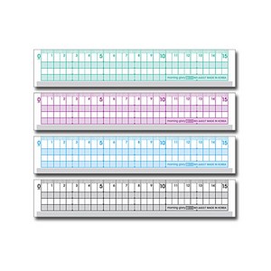 모닝글로리 컬러 컷팅 방안자 15cm 랜덤, 2개