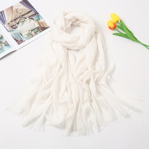 린넨스카프 무지스카프 가을 봄 빅사이즈 스카프 간절기 스카프 Women's Scarf