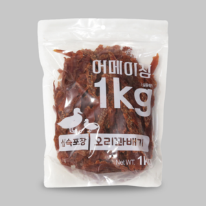 펫레터 어메이징 대용량 강아지 간식, 오리꽈배기, 1kg, 1개