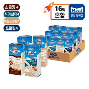 매일유업 아몬드브리즈 4종 16팩(프로틴4+식이4+오트4+초코4), 190ml, 1세트