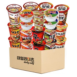[데일리이츠] 농심 컵라면 소컵 10종 20개입(육사발2 + 김치사발2 + 신라면2 + 새우탕2 + 짜파범벅2 + 너구리2 + 안성2 + 오짬2 + 사리곰탕2 + 튀김우동2), 1세트