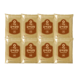 백설 갈색설탕, 1kg, 8개