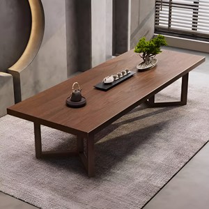 지헨느 대형 원목 식탁 카페 다이닝 테이블 8인용 10인용, 1인용, 브라운