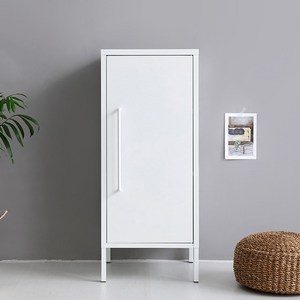 마켓비 PIDOR 캐비넷 모던세로중 1문 수납장 4251015, 화이트