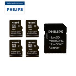 필립스 micro SD카드 Class 10 + 어답터, 128GB, 128GB, 1개