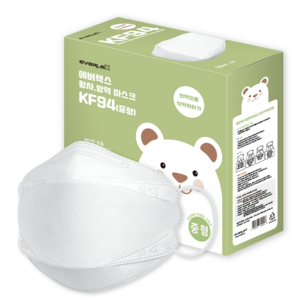 청소년 마스크 여성 마스크 초등학생 마스크 KF94 중형 50매, 1개입, 화이트, 50개