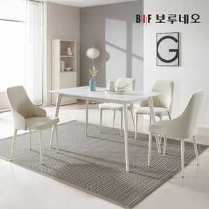 보루네오 포코 4인용 통세라믹(12T) 식탁세트 (의자4개), 포코 4인 식탁세트