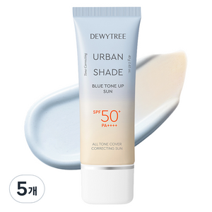 듀이트리 어반 쉐이드 블루 톤업 선크림 SPF50+ PA++++, 40g, 5개