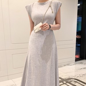 나시 슬림 롱 원피스 포켓 글램