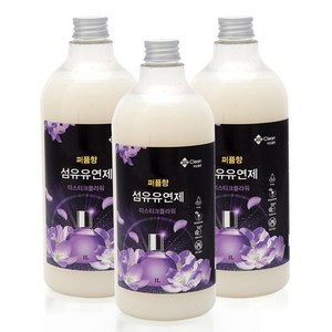 지오클린 퍼퓸향 섬유유연제 미스티크플라워 본품, 1L, 3개