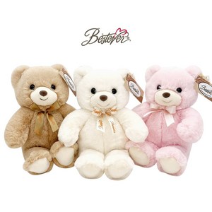 베스트에버 페이크 퍼 땡큐베어 곰인형 4종 20cm, 땡큐베어 아이보리 20cm