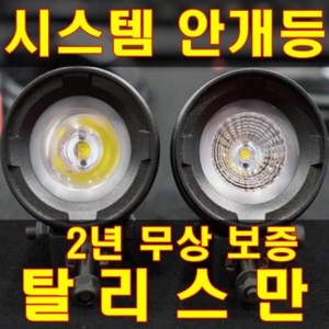 오토바이 안개등 탈리스만 안개등 IP68 방수 방진 LED, 직진형 1개(원형), 1개