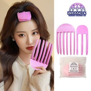 [BandxAI] 2p 앞머리 볼륨 업 뿌리 정수리 살리기 헤어스타일링을 위한 매직 빗핀, 1세트, 6핀+3핀SET_핑크