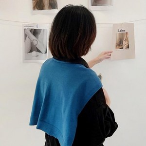 쑤랄라 레이어드 가디건 니트 어깨 숄 머플러